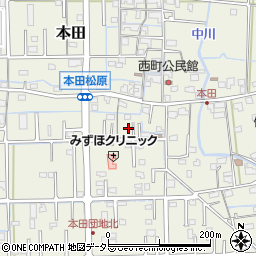 岐阜県瑞穂市本田548-1周辺の地図