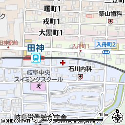 岐阜県岐阜市田神8-8周辺の地図