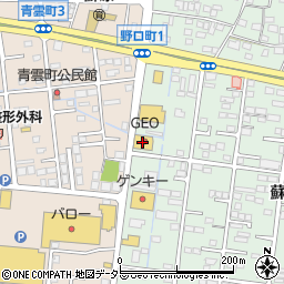 ゲオ蘇原店周辺の地図