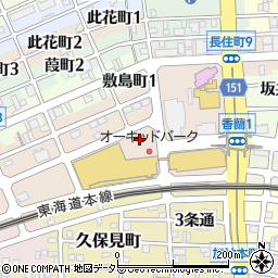 岐阜県岐阜市香蘭周辺の地図