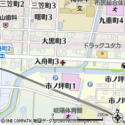 丸亀製麺岐阜東店周辺の地図