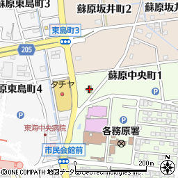 ローソン各務原蘇原中央町店周辺の地図