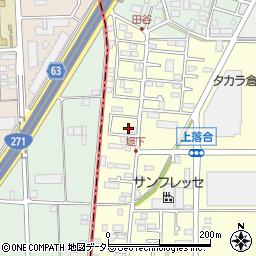 神奈川県厚木市上落合430周辺の地図