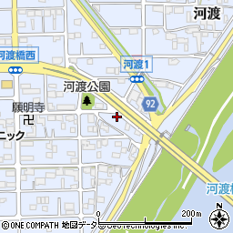 岐阜県岐阜市河渡周辺の地図