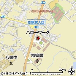 鳥取県八頭庁舎　八頭県土整備事務所河川砂防課治山担当周辺の地図