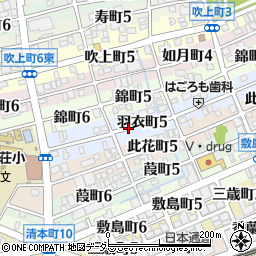 岐阜県岐阜市羽衣町周辺の地図
