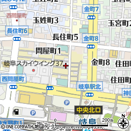 岐阜県岐阜市問屋町周辺の地図