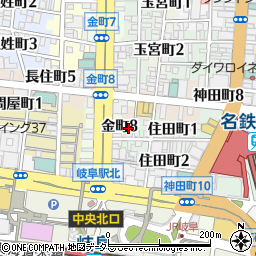 元祖台湾もつ鍋とホルモン鉄板 仁 岐阜駅前店周辺の地図