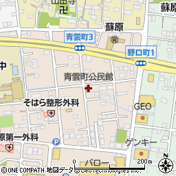 青雲町公民館周辺の地図
