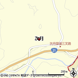 岐阜県御嵩町（可児郡）次月周辺の地図