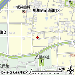 岐阜県各務原市那加西市場町3丁目166周辺の地図