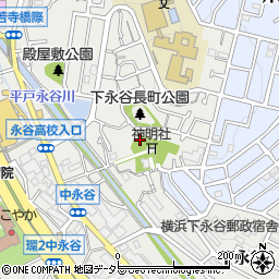 下永谷神社内周辺の地図