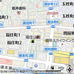 岐阜県岐阜市花園町周辺の地図