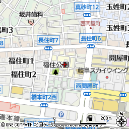 岐阜県岐阜市花園町9周辺の地図