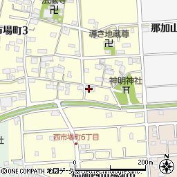 岐阜県各務原市那加西市場町5丁目210周辺の地図