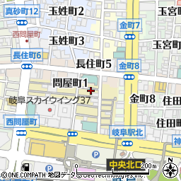 岐阜県岐阜市問屋町1丁目14周辺の地図