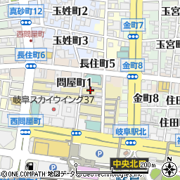 岐阜県岐阜市問屋町1丁目15周辺の地図