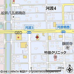 ＨｏｎｄａＣａｒｓ岐阜中央河渡店周辺の地図