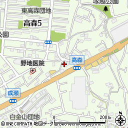 ファミリーマート伊勢原高森三丁目店周辺の地図
