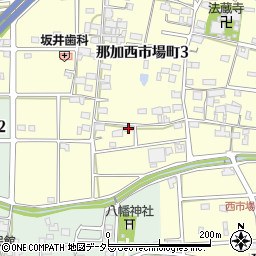 岐阜県各務原市那加西市場町3丁目155周辺の地図