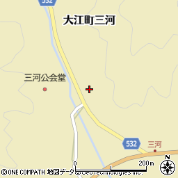 京都府福知山市大江町三河436-3周辺の地図