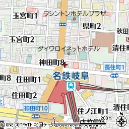 自慢の焼き鳥と野菜巻き串 炙 ABURI 岐阜店周辺の地図