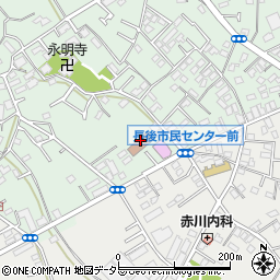 藤沢市　長後公民館周辺の地図