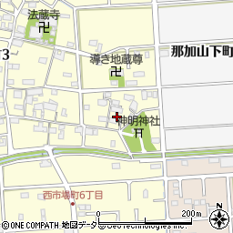 岐阜県各務原市那加西市場町5丁目184周辺の地図