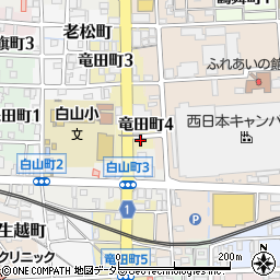 岐阜県岐阜市竜田町4丁目17周辺の地図