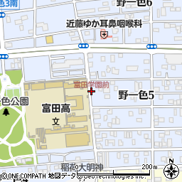 富田学園前周辺の地図
