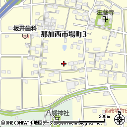 岐阜県各務原市那加西市場町3丁目140周辺の地図