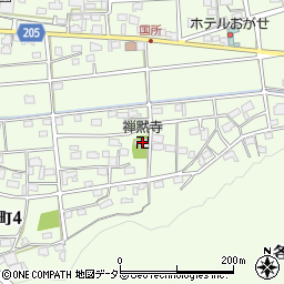 禅黙寺周辺の地図