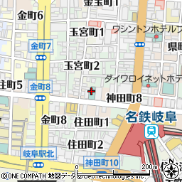 鍋と肉料理 個室和風バル GIFUYA 岐阜店周辺の地図