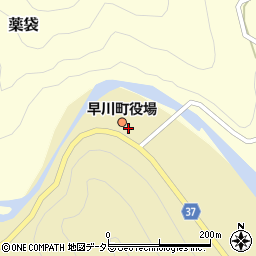 早川町役場議会　事務局周辺の地図