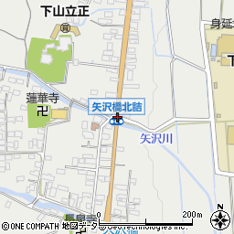 矢沢橋北詰周辺の地図