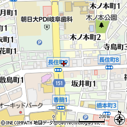 サキナビューティーラウンジ岐阜周辺の地図
