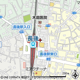 魚民 長後東口駅前店周辺の地図