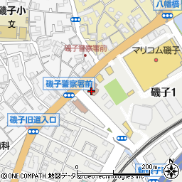 神奈川県　警察署磯子警察署周辺の地図