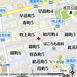 岐阜県岐阜市如月町周辺の地図