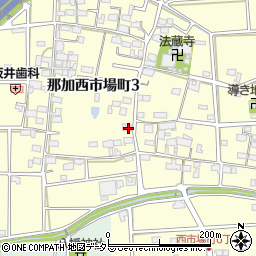 岐阜県各務原市那加西市場町3丁目118周辺の地図