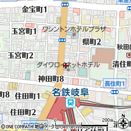 ファミリーマート名鉄岐阜駅北店周辺の地図
