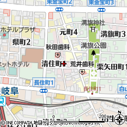 岐阜県岐阜市元住町周辺の地図
