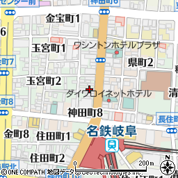 韓国酒場 イニョン 岐阜駅前店周辺の地図