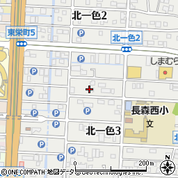岐阜県岐阜市北一色3丁目周辺の地図
