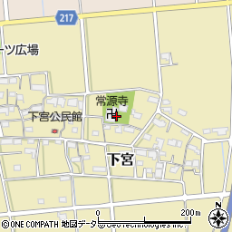 岐阜県神戸町（安八郡）下宮周辺の地図