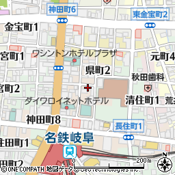 岐阜県岐阜市県町周辺の地図
