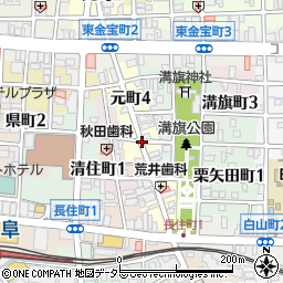 岐阜県岐阜市元町周辺の地図
