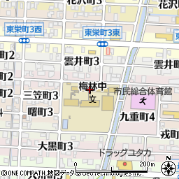 岐阜市立梅林中学校周辺の地図