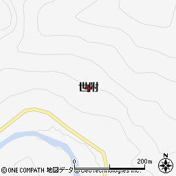 神奈川県山北町（足柄上郡）世附周辺の地図