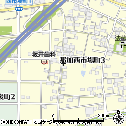 岐阜県各務原市那加西市場町3丁目103周辺の地図